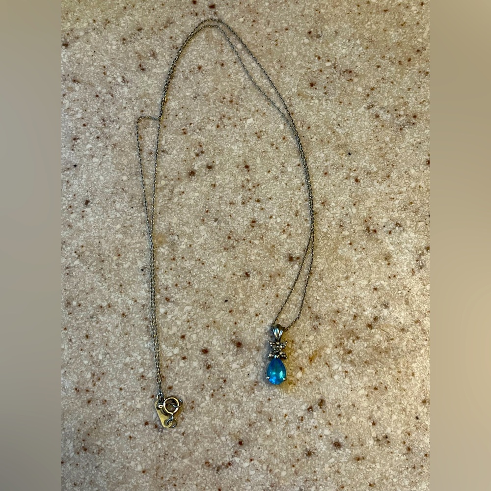 Blue topaz necklace